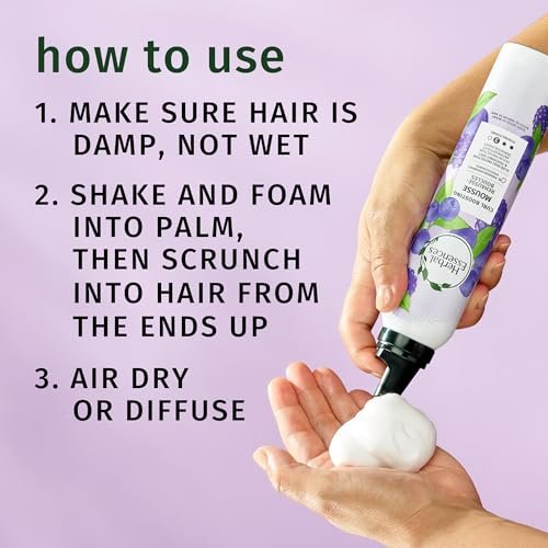Herbal Essences Curl Boosting Mousse, Frizz Control for Curly & Wavy Hair, Long-Lasting Hold with Berry Scent, Paraben & Dye-Free, Cruelty-Free, 6.8 Fl Oz Each, 3 Pack Avelisse