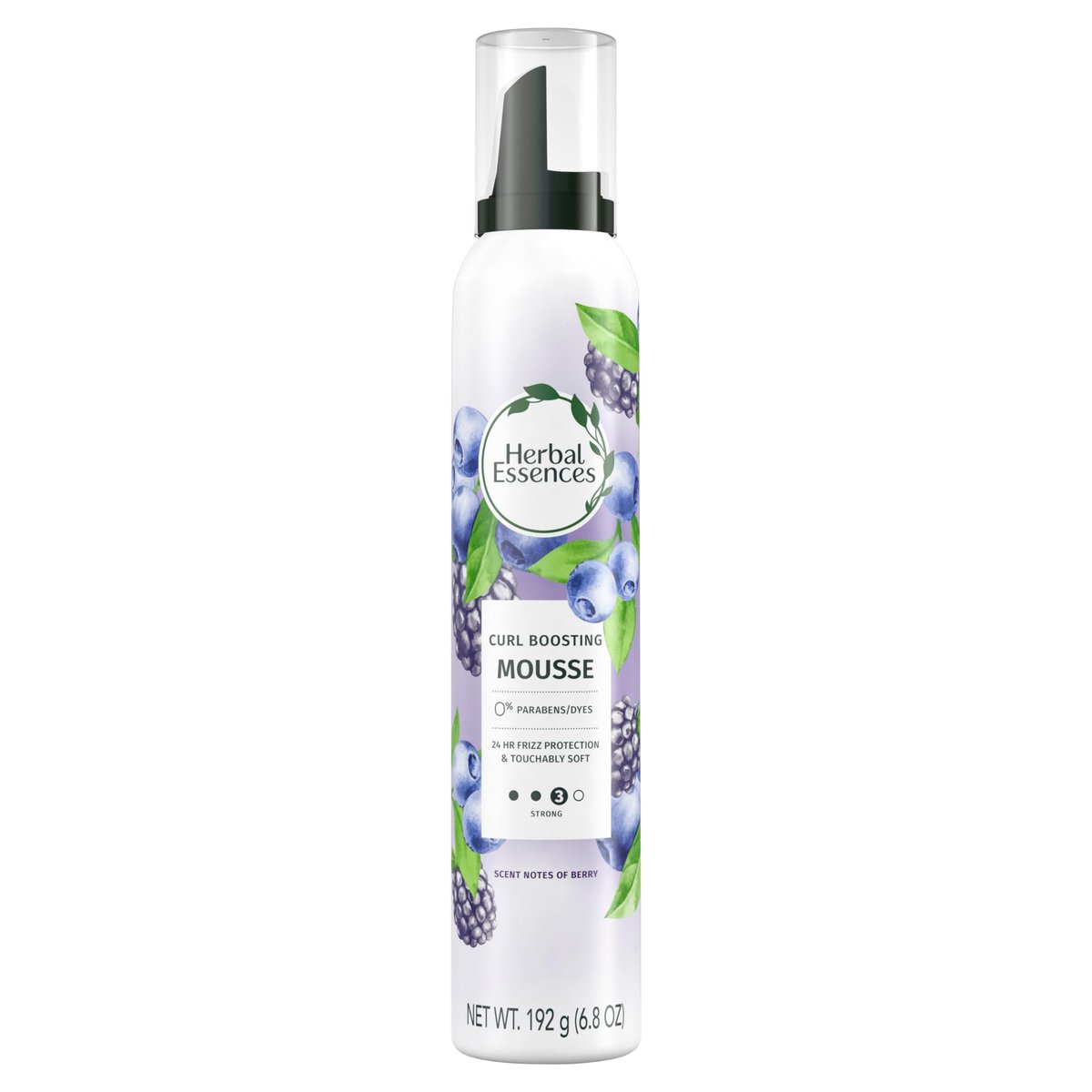 Herbal Essences Curl Boosting Mousse, Frizz Control for Curly & Wavy Hair, Long-Lasting Hold with Berry Scent, Paraben & Dye-Free, Cruelty-Free, 6.8 Fl Oz Each, 3 Pack Avelisse