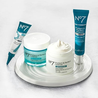 No7 Protect & Perfect Intense Advanced Cleansing Water - Dual Action Facial Cleanser + Makeup Remover - 6.7 oz
