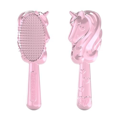 Glimmer Wish Unicorn Hair Detangler Brush for Kids – Gentle Soft Bristles for Tangle-Free Locks – Anti-Frizz & Anti-Static Hairbrush for Wet or Dry Use - görsel 2