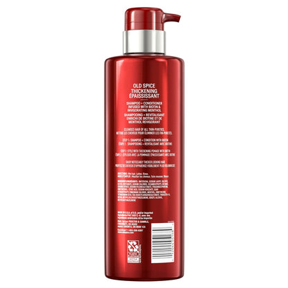 Old Spice Men's Thickening 2-in-1 Shampoo and Conditioner with Biotin and Invigorating Menthol, 17.9 oz Avelisse