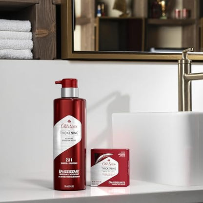 Old Spice Men's Thickening 2-in-1 Shampoo and Conditioner with Biotin and Invigorating Menthol, 17.9 oz Avelisse