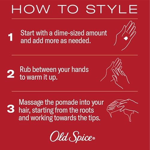 Old Spice Men's Hair Thickening Pomade - Medium Hold, Low Shine, 2.22 oz - görsel 10