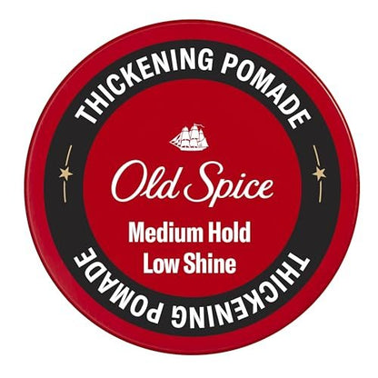 Old Spice Men's Hair Thickening Pomade - Medium Hold, Low Shine, 2.22 oz
