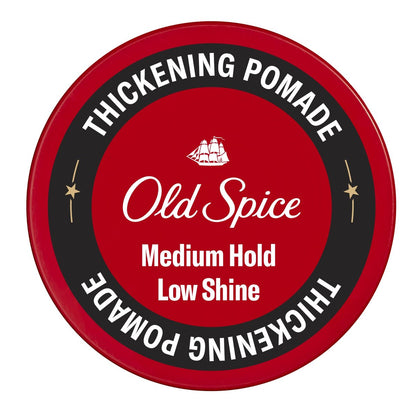 Old Spice Men's Hair Thickening Pomade - Medium Hold, Low Shine, 2.22 oz