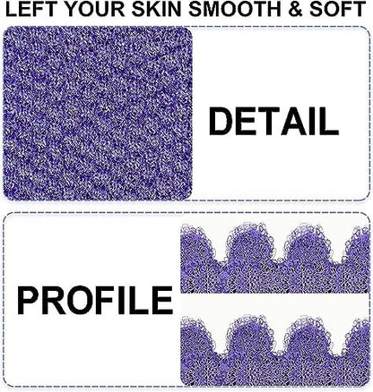 Evridwear Exfoliating Glove – Purple Deep Exfoliation for Dry & Sensitive Skin with Hanging Loop