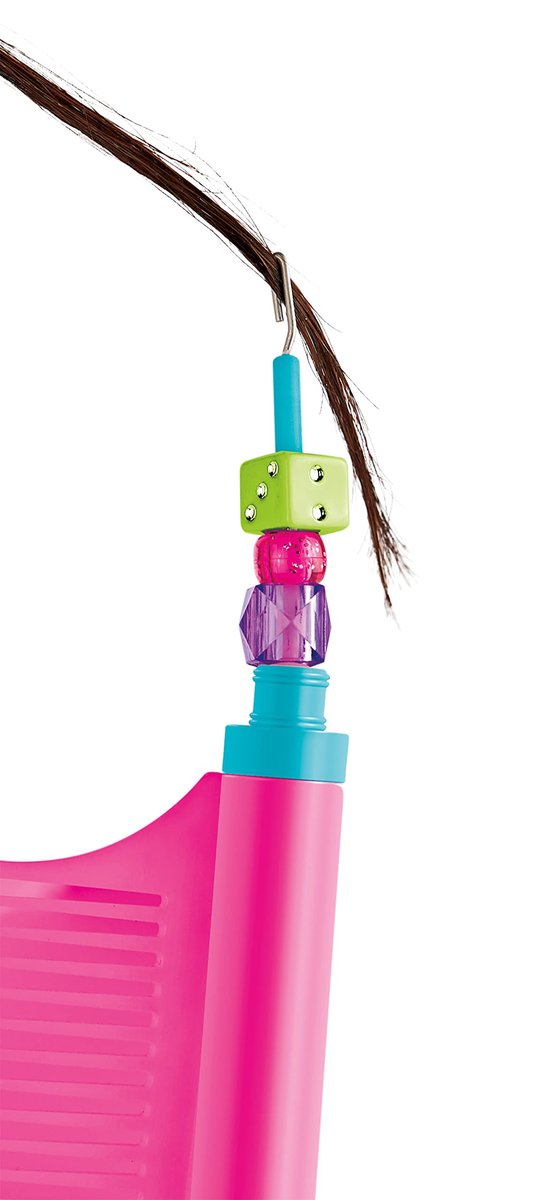 Cra-Z-Art Shimmer 'n Sparkle Braid Bead and Twist Deluxe Hair Designer - Multi-Color Hair Styling Kit for Creative Kids Avelisse