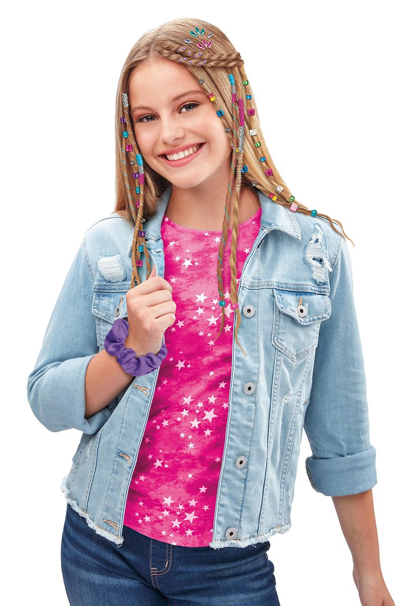Cra-Z-Art Shimmer 'n Sparkle Braid Bead and Twist Deluxe Hair Designer - Multi-Color Hair Styling Kit for Creative Kids Avelisse