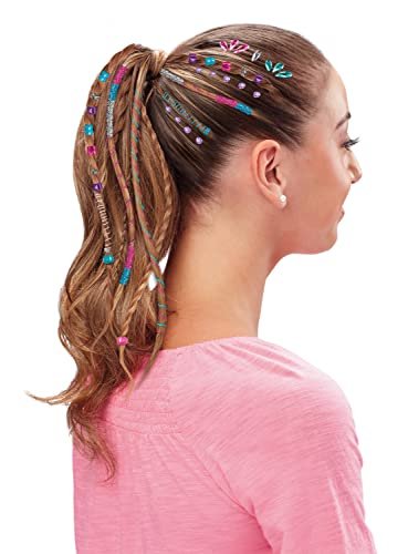 Cra-Z-Art Shimmer 'n Sparkle Braid Bead and Twist Deluxe Hair Designer - Multi-Color Hair Styling Kit for Creative Kids Avelisse