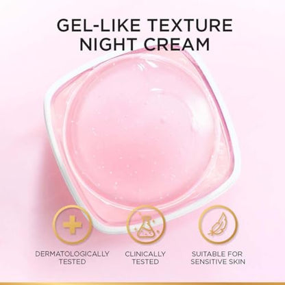 L'Oreal Paris Glycolic Bright Glowing Night Cream, 15ml – Overnight Brightening Cream with Glycolic Acid to Minimize Spots & Reveal Glowing Skin