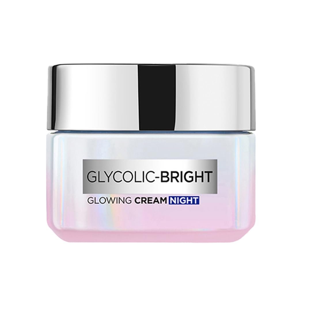 L'Oreal Paris Glycolic Bright Glowing Night Cream, 15ml – Overnight Brightening Cream with Glycolic Acid to Minimize Spots & Reveal Glowing Skin - görsel 1