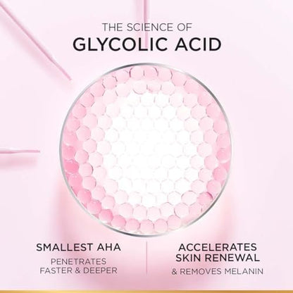 L'Oreal Paris Glycolic Bright Glowing Night Cream, 15ml – Overnight Brightening Cream with Glycolic Acid to Minimize Spots & Reveal Glowing Skin
