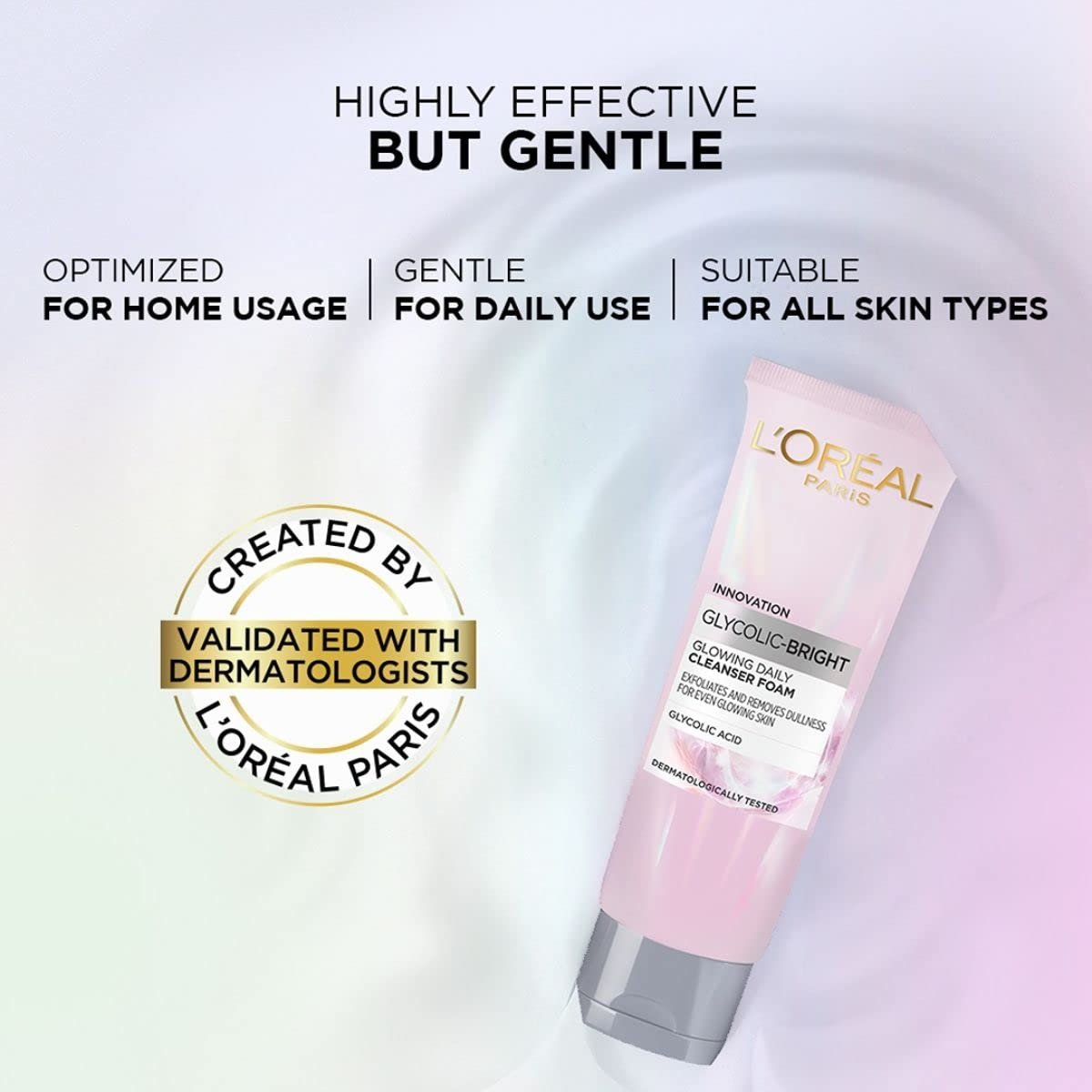 L'Oreal Paris Glycolic Bright Daily Foaming Facial Cleanser, 50ml - Glowing Face Wash for Dull Skin - görsel 5