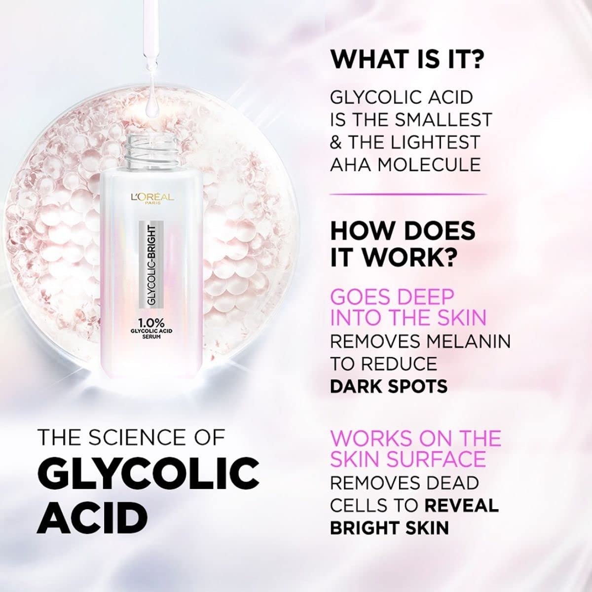 L'Oreal Paris Glycolic Bright Daily Foaming Facial Cleanser, 50ml - Glowing Face Wash for Dull Skin - görsel 7