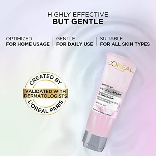 L'Oreal Paris Glycolic Bright Daily Foaming Facial Cleanser, 50ml - Glowing Face Wash for Dull Skin - görsel 6