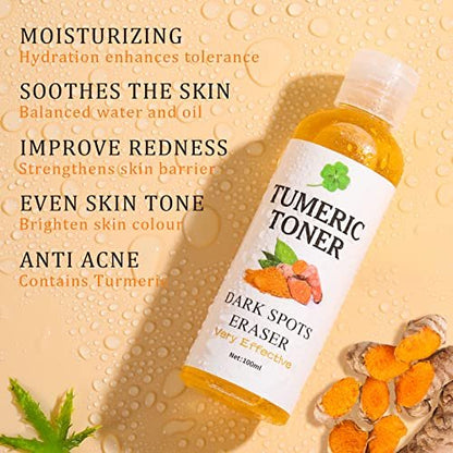 YAFUSIPE Turmeric Dark Spot Corrector Toner – Hydrating Facial Toner for Acne Prone Skin, Dark Spot Correcting Face Toner for All Skin Types, 3.4 oz Avelisse