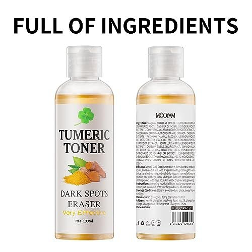 YAFUSIPE Turmeric Dark Spot Corrector Toner – Hydrating Facial Toner for Acne Prone Skin, Dark Spot Correcting Face Toner for All Skin Types, 3.4 oz Avelisse
