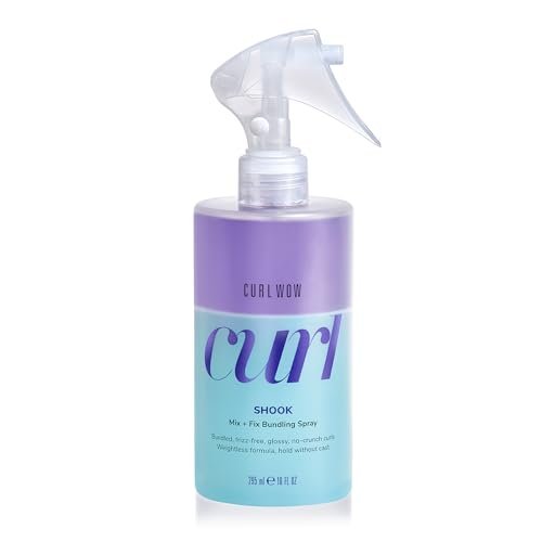 COLOR WOW Curl Wow Shook Mix + Fix Bundling Spray – Shake-to-Activate Curl Defining Spray for Glossy, Frizz-Free Curls, 10 Fl Oz Avelisse