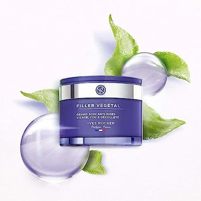 Yves Rocher Filler Vegetal Intense Anti-Wrinkle Care for Face, Neck, and Neckline – 75 ml