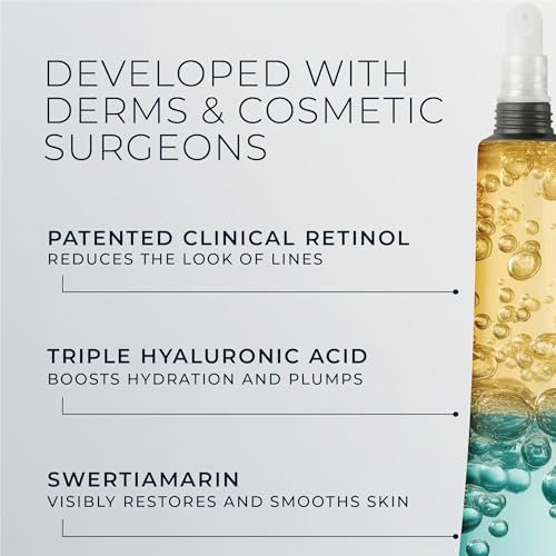 RoC Derm Correxion Fill + Treat Advanced Retinol Serum with Hyaluronic Acid for Crow's Feet, 11 Wrinkles & Laugh Lines, 0.5 fl oz Avelisse