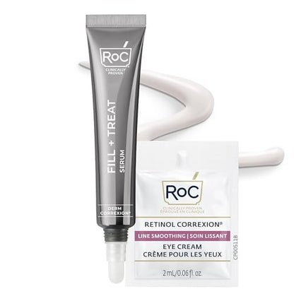 RoC Derm Correxion Fill + Treat Advanced Retinol Serum with Hyaluronic Acid for Crow's Feet, 11 Wrinkles & Laugh Lines, 0.5 fl oz Avelisse