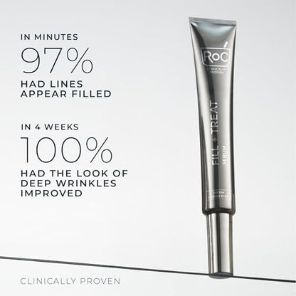 RoC Derm Correxion Fill + Treat Advanced Retinol Serum with Hyaluronic Acid for Crow's Feet, 11 Wrinkles & Laugh Lines, 0.5 fl oz Avelisse