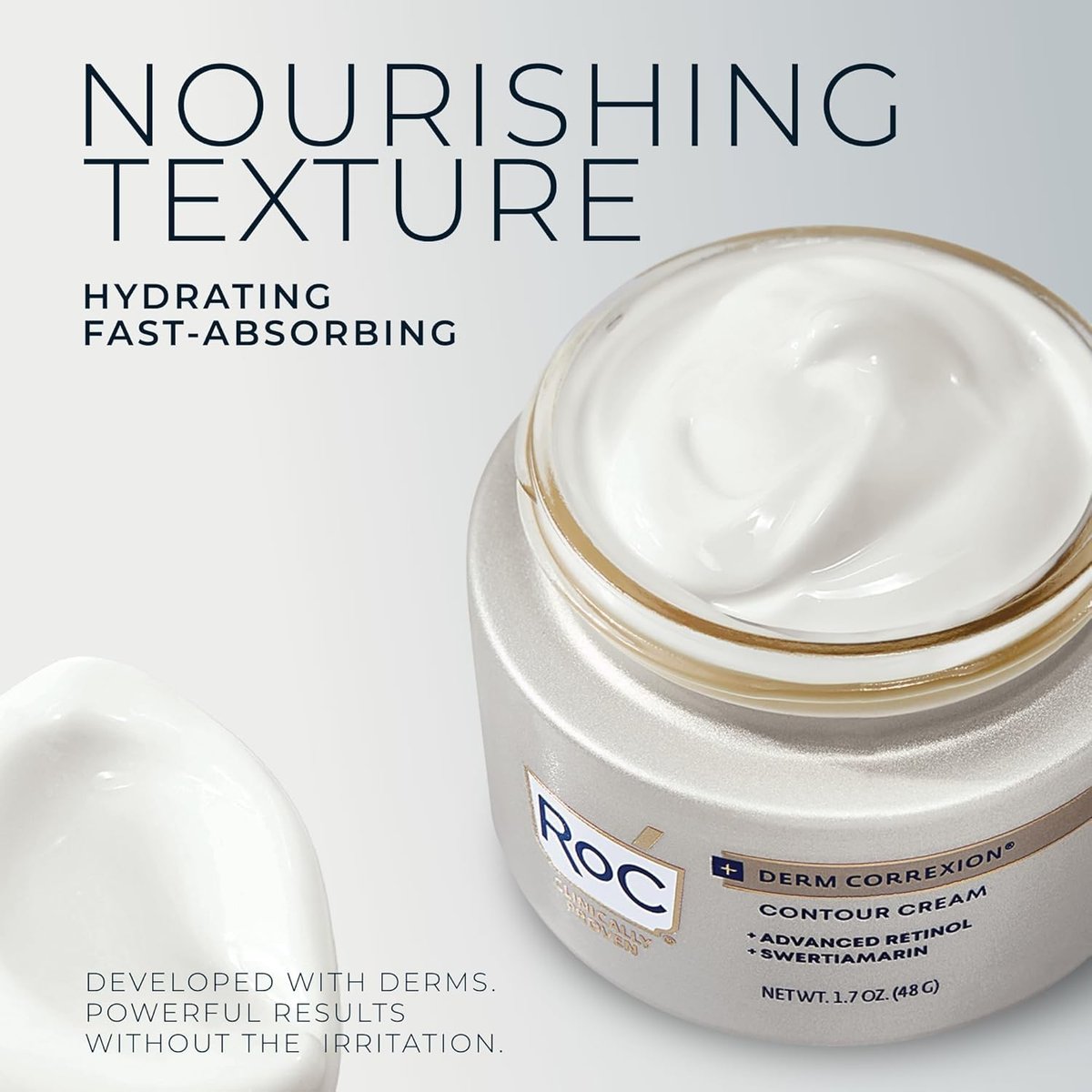 RoC Derm Correxion Neck Cream with Hyaluronic Acid + Advanced Retinol - Visibly Tighten & Lift Horizontal Neck Lines, 1.7 oz Avelisse