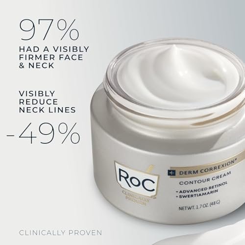 RoC Derm Correxion Neck Cream with Hyaluronic Acid + Advanced Retinol - Visibly Tighten & Lift Horizontal Neck Lines, 1.7 oz Avelisse