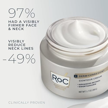RoC Derm Correxion Neck Cream with Hyaluronic Acid + Advanced Retinol - Visibly Tighten & Lift Horizontal Neck Lines, 1.7 oz Avelisse