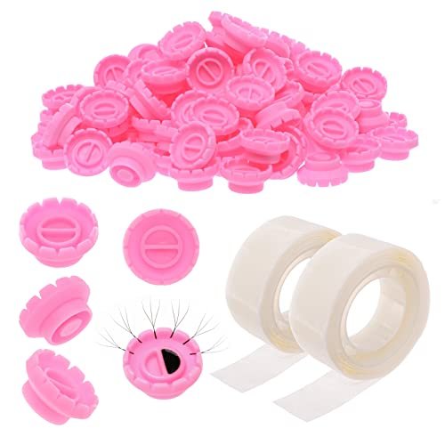 EKYSSO 200 PCS Glue Rings for Lash Extension – Volume Glue Holder, Easy Fan Lashes Ring, Flower Cup for Eyelash Extension Supplies (Pink) Avelisse