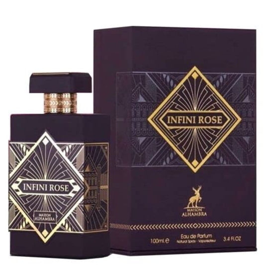 Infini Rose by Maison Alhambra Eau de Parfum for Unisex, 3.4 oz (100 ml) Spray Avelisse
