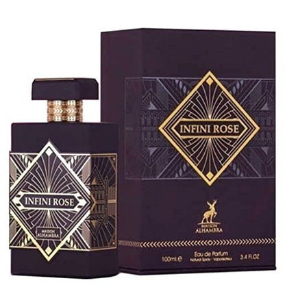 Infini Rose by Maison Alhambra Eau de Parfum for Unisex, 3.4 oz (100 ml) Spray Avelisse