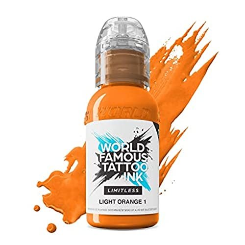World Famous Tattoo Ink Limitless - Light Orange 1 - Professional Tattoo Ink, 1 oz - Vegan & Non-Toxic - görsel 2