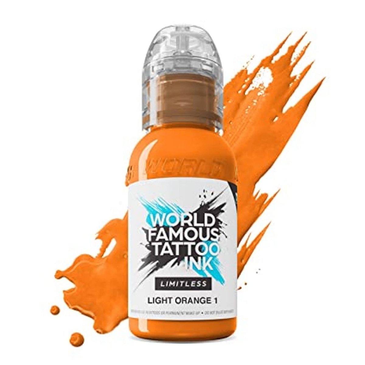 World Famous Tattoo Ink Limitless - Light Orange 1 - Professional Tattoo Ink, 1 oz - Vegan & Non-Toxic - görsel 1