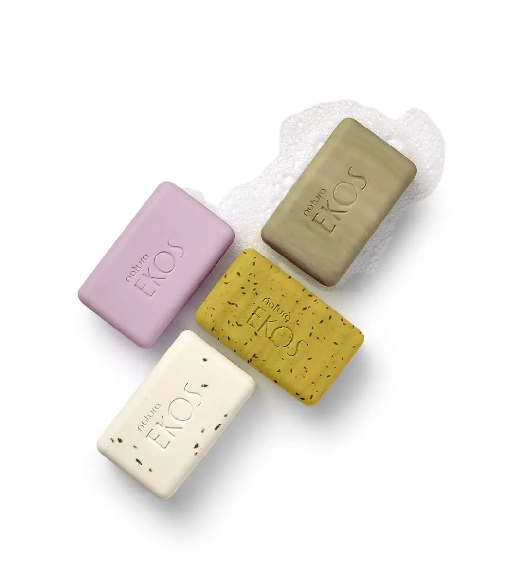 natura Exfoliating Bar Soap Set – Natural Amazonian Body Soap with Brazil Nut, Andiroba, Açaí & Passion Fruit – Vegan Moisturizing Cleansing Bars – 4 Pack (3.5 oz Each) Avelisse