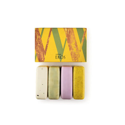 natura Exfoliating Bar Soap Set – Natural Amazonian Body Soap with Brazil Nut, Andiroba, Açaí & Passion Fruit – Vegan Moisturizing Cleansing Bars – 4 Pack (3.5 oz Each) Avelisse