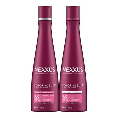 Nexxus Color Assure Shampoo and Conditioner for Color-Treated Hair - Enhances Color for Up to 40 Washes, 13.5 oz, 2 Pack Avelisse