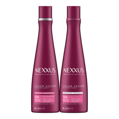 Nexxus Color Assure Shampoo and Conditioner for Color-Treated Hair - Enhances Color for Up to 40 Washes, 13.5 oz, 2 Pack Avelisse