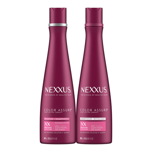 Nexxus Color Assure Shampoo and Conditioner for Color-Treated Hair - Enhances Color for Up to 40 Washes, 13.5 oz, 2 Pack Avelisse