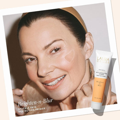 LAURA GELLER NEW YORK Spackle Primer - Brighten-n-Blur - Super-Size 2 Fl Oz - Mattifying Makeup Primer for Mature Skin Avelisse
