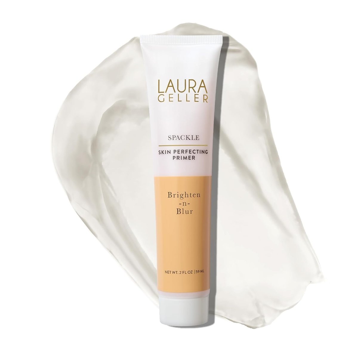 LAURA GELLER NEW YORK Spackle Primer - Brighten-n-Blur - Super-Size 2 Fl Oz - Mattifying Makeup Primer for Mature Skin Avelisse