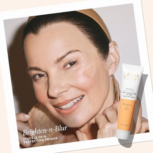 LAURA GELLER NEW YORK Spackle Primer - Brighten-n-Blur - Super-Size 2 Fl Oz - Mattifying Makeup Primer for Mature Skin Avelisse