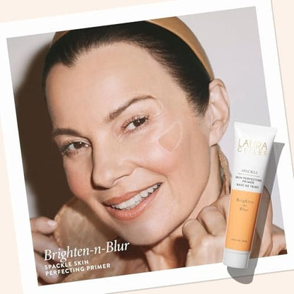 LAURA GELLER NEW YORK Spackle Primer - Brighten-n-Blur - Super-Size 2 Fl Oz - Mattifying Makeup Primer for Mature Skin Avelisse