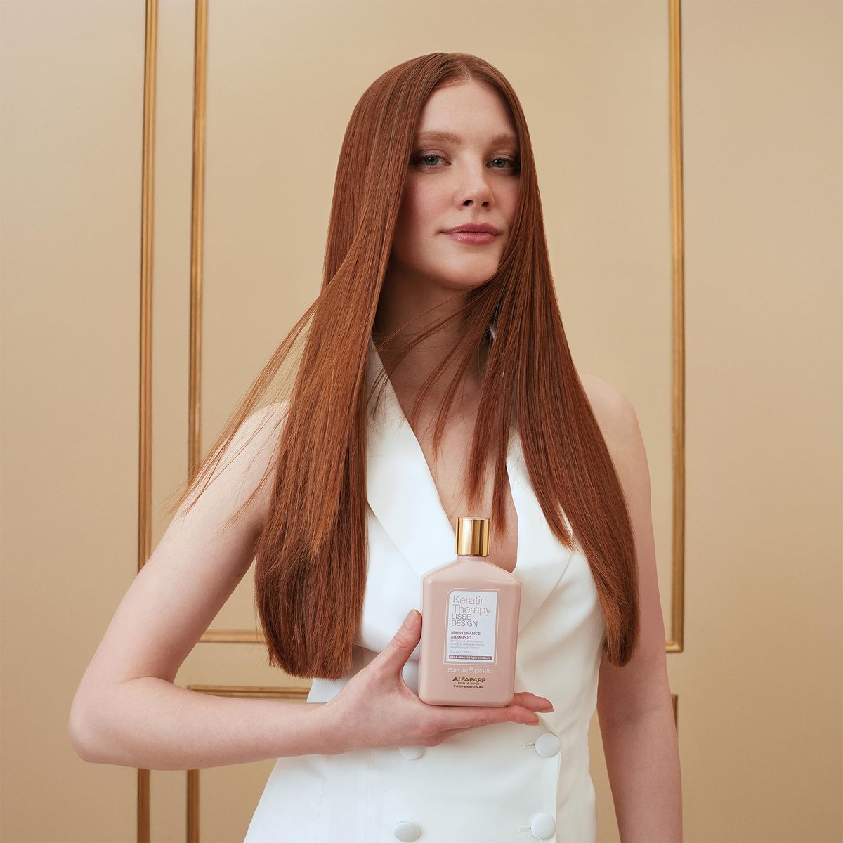 ALFAPARF MILANO Lisse Design Keratin Shampoo for Damaged Hair – Anti-Frizz, Smoothing & Hydrating with Collagen (8.45 oz) Avelisse