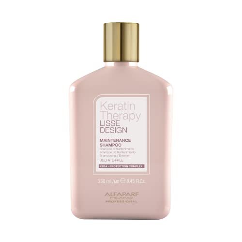 ALFAPARF MILANO Lisse Design Keratin Shampoo for Damaged Hair – Anti-Frizz, Smoothing & Hydrating with Collagen (8.45 oz) Avelisse