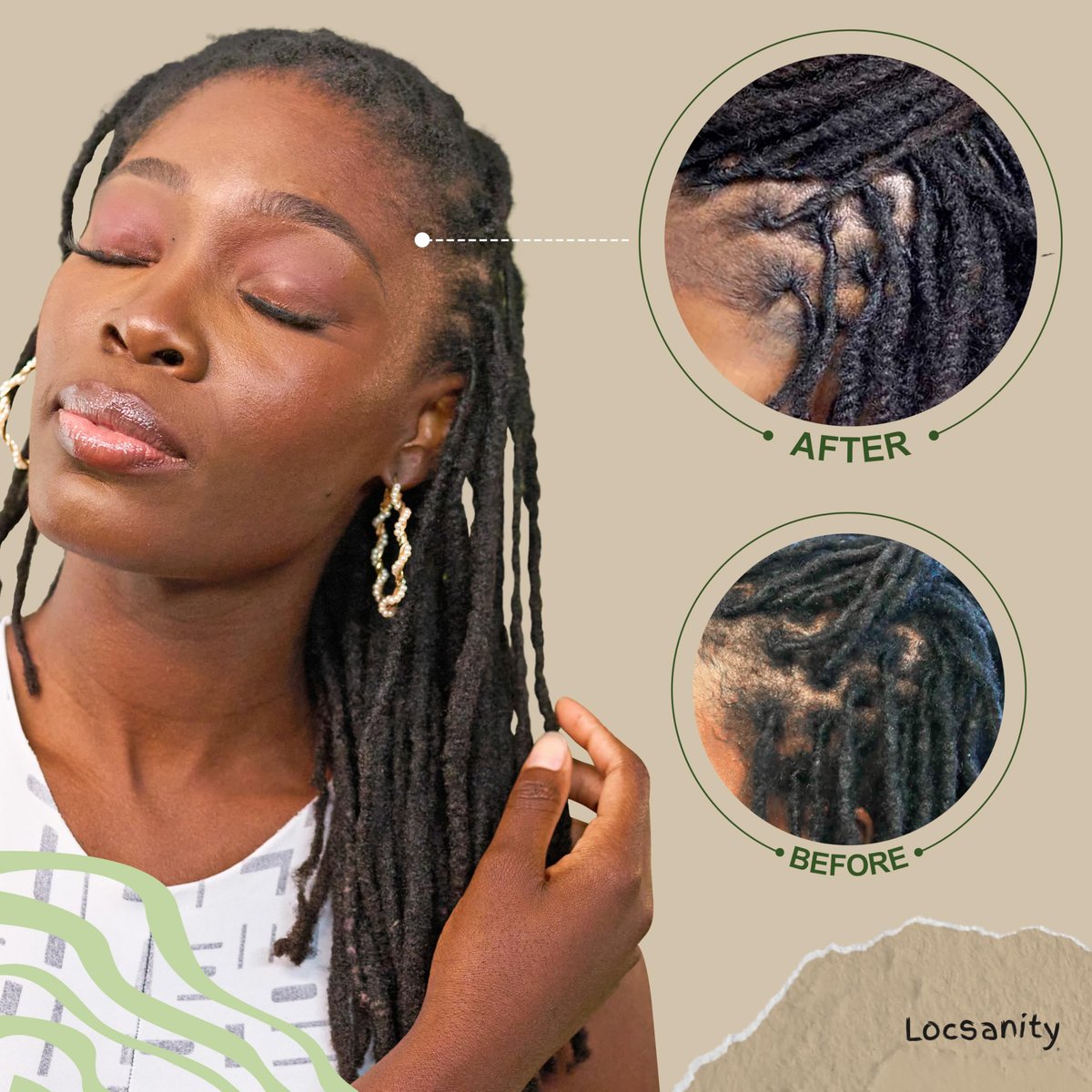 Locsanity Dreadlock Retightening & Interlocking Tool Kit for Sisterlocks - Dual-Ended Metal Crochet Needle for Microlocks, Small & Medium Locs Maintenance Avelisse
