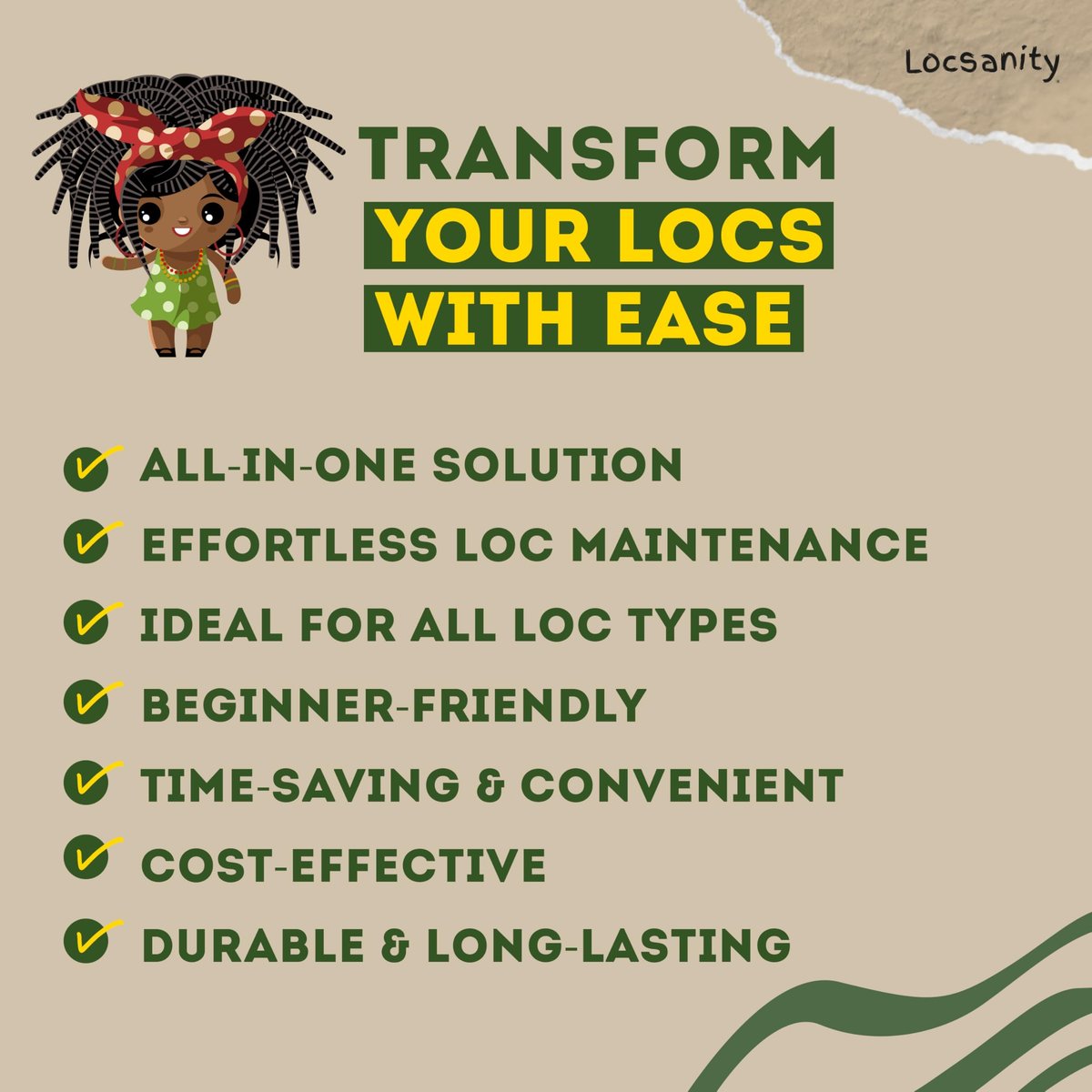 Locsanity Dreadlock Retightening & Interlocking Tool Kit for Sisterlocks - Dual-Ended Metal Crochet Needle for Microlocks, Small & Medium Locs Maintenance Avelisse