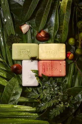 Natura Bar Soap Set - Moisturizing & Nourishing Vegan Amazonian Ingredients for Soft, Smooth Skin - Ucuuba, Brazil Nut, Andiroba, Passion Fruit - 4-Pack 3.5oz (100g) Avelisse