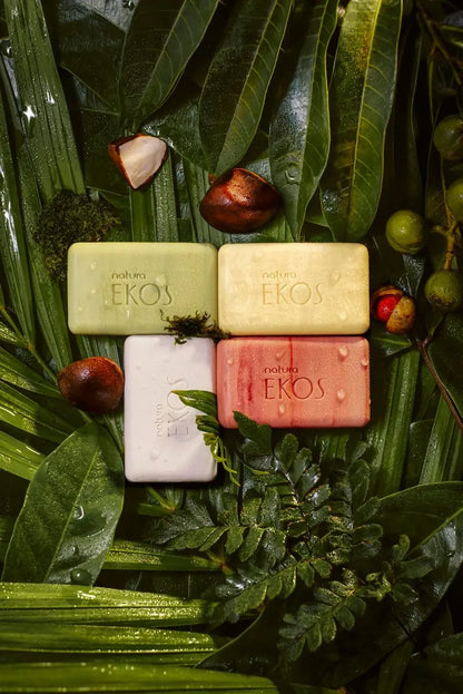 Natura Bar Soap Set - Moisturizing & Nourishing Vegan Amazonian Ingredients for Soft, Smooth Skin - Ucuuba, Brazil Nut, Andiroba, Passion Fruit - 4-Pack 3.5oz (100g) Avelisse