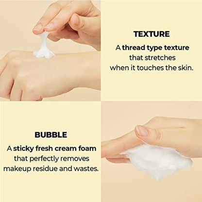numbuzin No.2 Deep Clean Fresh Cream Cleanser - Gentle Exfoliating Foam Cleanser for Blackheads, Excess Oil & Dead Skin Cells, 4.05 fl. oz.